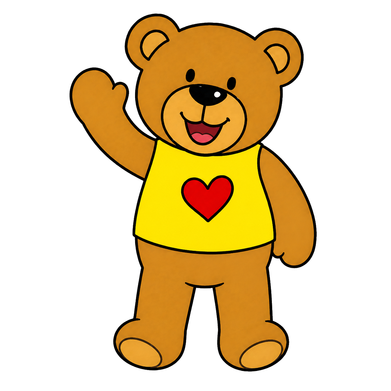 Teddy waving